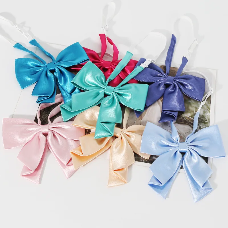 Solid Color Bow Tie College Style School Uniform Accessories Personalized and Fashionable Bow Tie Daily Casual Cute Bow Tie