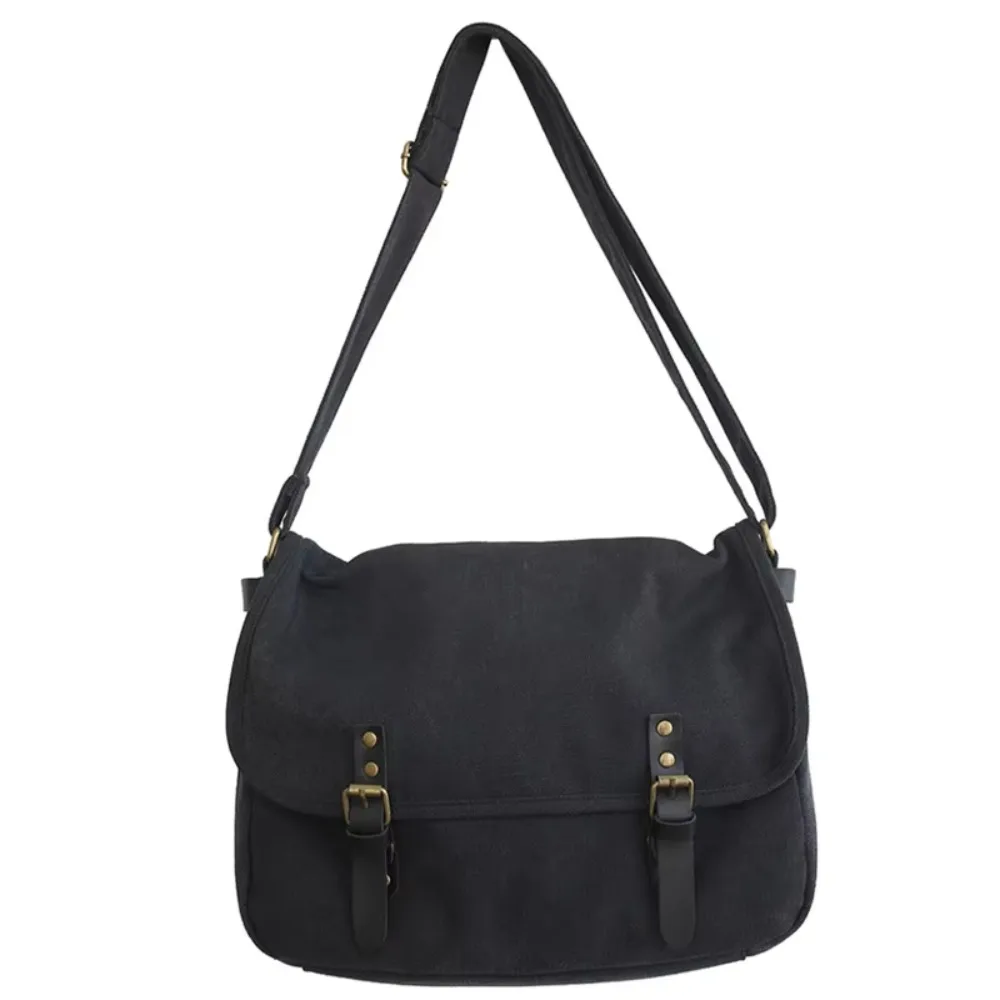 

Canvas Casual Crossbody Bag Vintage Trendy Messenger Bag Korean Style Large Capacity Shoulder Bag Teenager