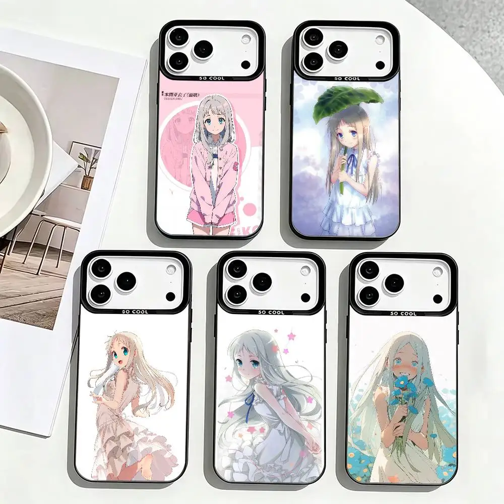 

Anohana-A Anime Phone Case For iPhone 17,16,15,14,13,12,11 Plus,Pro Max,XS,Colorful Silver Black Cover