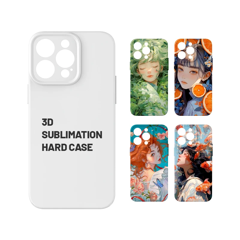 

5pcs 3d sublimation blank hard phone case PC compatible with iphone 16 11 12 13 14 15 pro max 7 8 anti scratch shockproof