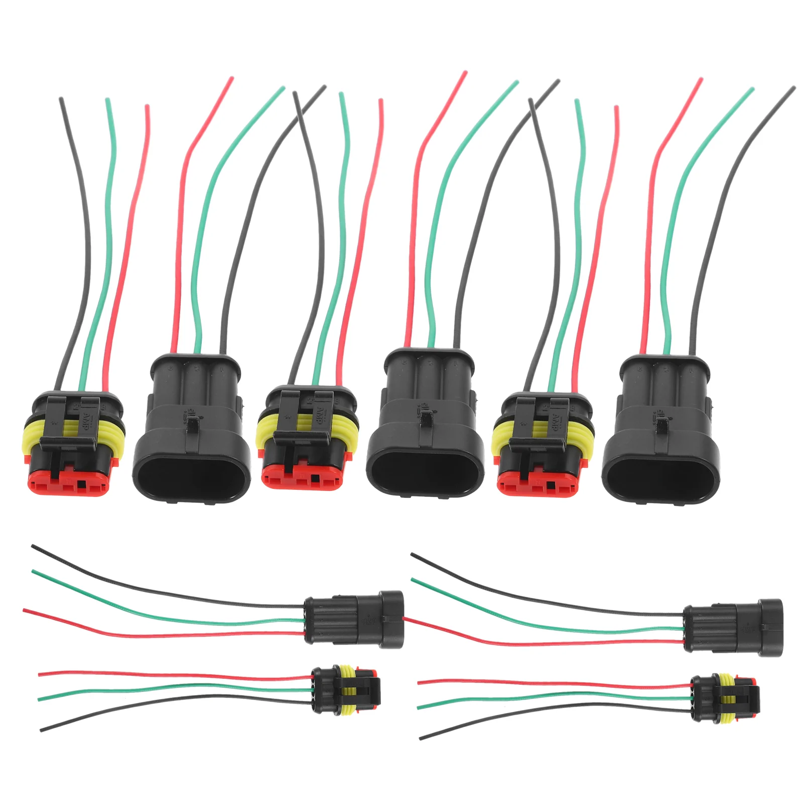 5 Pairs Car Connector Automotive Gauge Wire Cars Plug-in Quick Adapter Plastic Waterproof Connectors