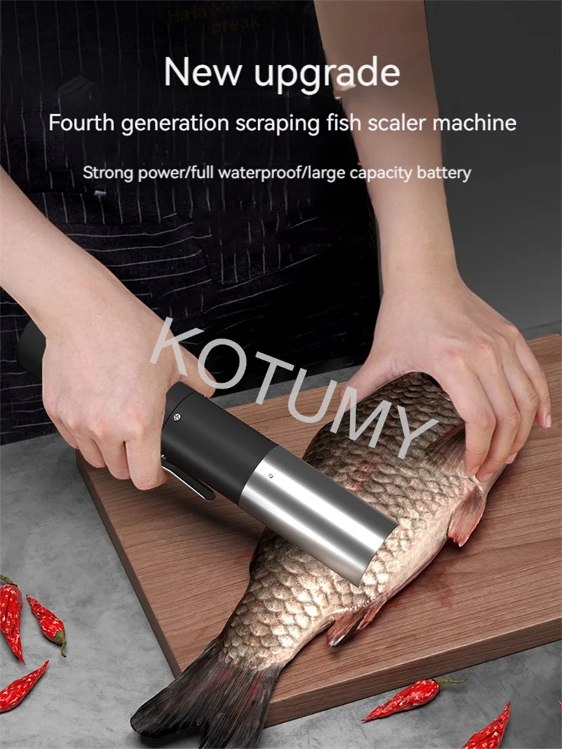 Portable Wireless Electric Fish Scaler Remover Cleaner Fishing Scalers Clean Battery Descaler Scraper Seafood Knif Tools Kitchen