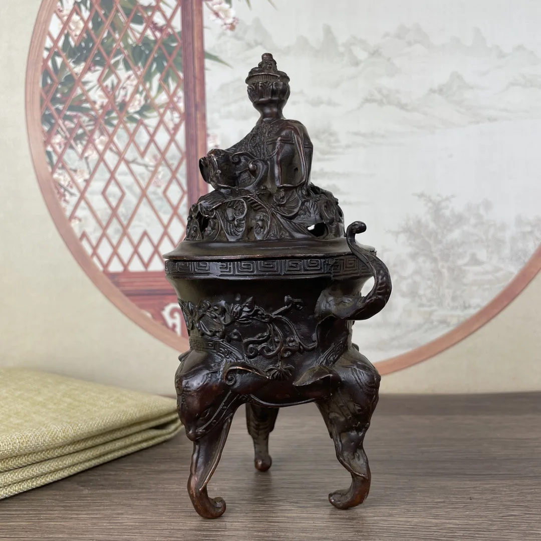 

Bronze collection retro Chinese incense burner tower home tea ceremony tea ornaments decorations