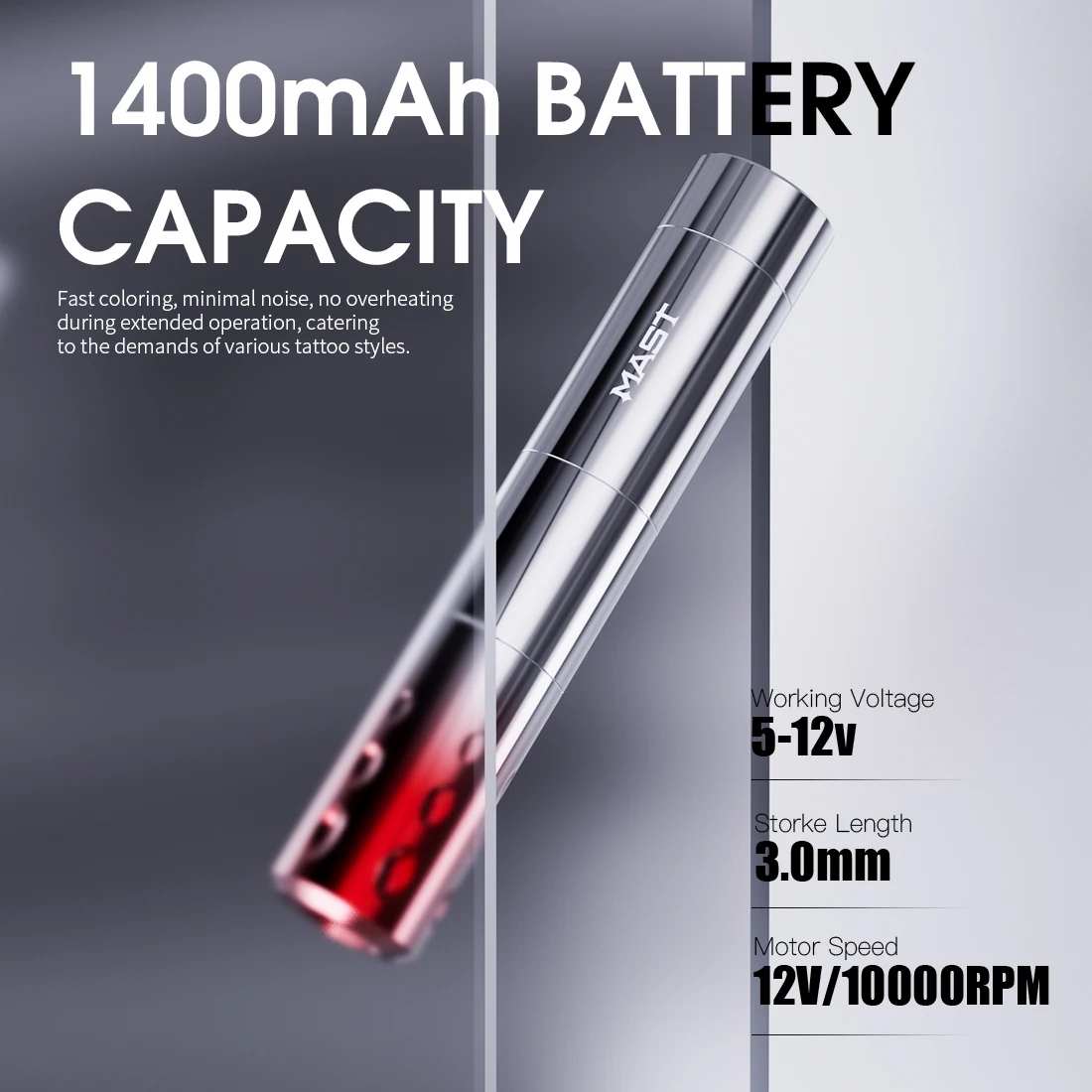 3.0 مللي متر السكتة الدماغية الصاري ماكينة رسم الوشم التجميلي اللاسلكية وضع بدء التشغيل الفوري Coreless موتور تجميل دائم آلة القلم لوازم الوشم