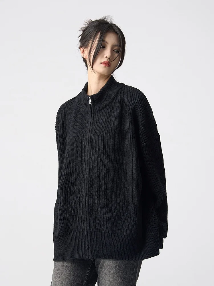 

Вязаный кардиган American Lazy Sle, свитер свободного покроя, осень-зима, новая верхняя одежда для пар, уличная одежда, высокая ...