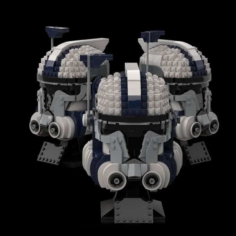 912 PCS 나이트 헬멧 조립 헬멧 MOC 맞춤형 모듈식 빌딩 블록 인기 교육용 브릭 모델 DIY 장난감 크리스마스 선물