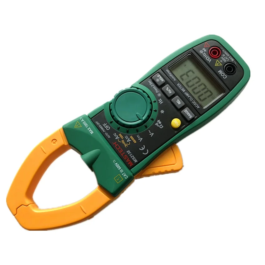 MASTECH MS2138 Digital Clamp Meter Multimeter 4000 Counts Voltmeter AC/DC Current 1000A Voltage Indicator Resistance Capacitance