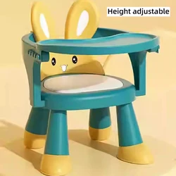 Taburete de plástico para niños, cocina pequeña, respaldo para el hogar, silla infantil de dibujos animados, Taburete de comedor para bebé, muebles infantiles para niños