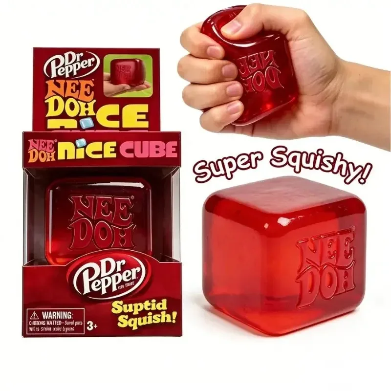 Trending Nee Doh Jellyfish & Cube Squish Toy, Soft Jelly Squeeze Stress Relief Fidget Toy, Sensory NeeDoh for Kids & Adults