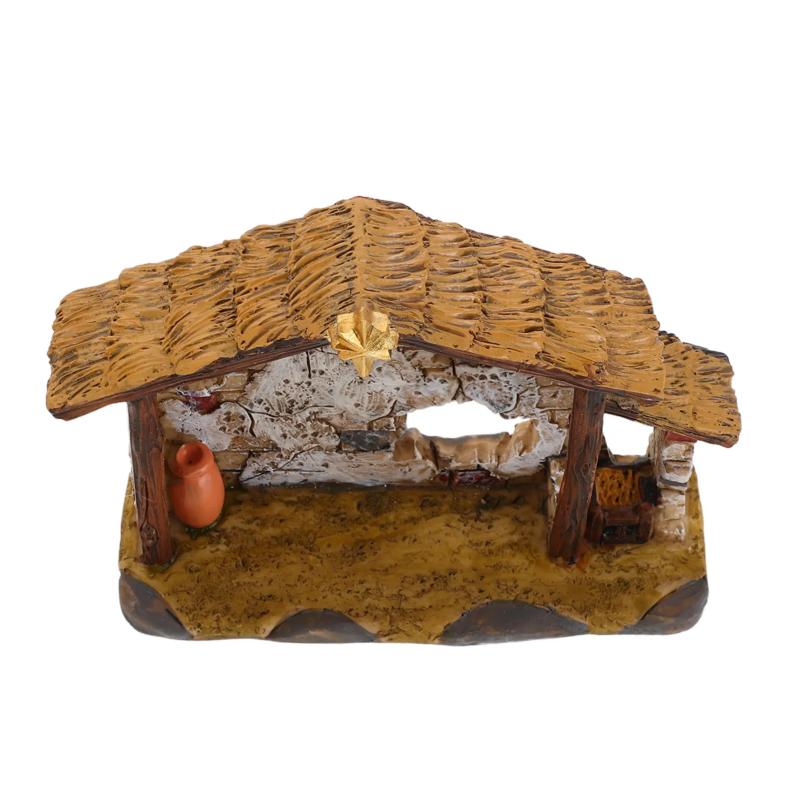8.5 Cm Resin Nativity Scene Statue Christmas Ornament Elegant Religious Present Desktop Decoration Indoor Xmas Decor Scene