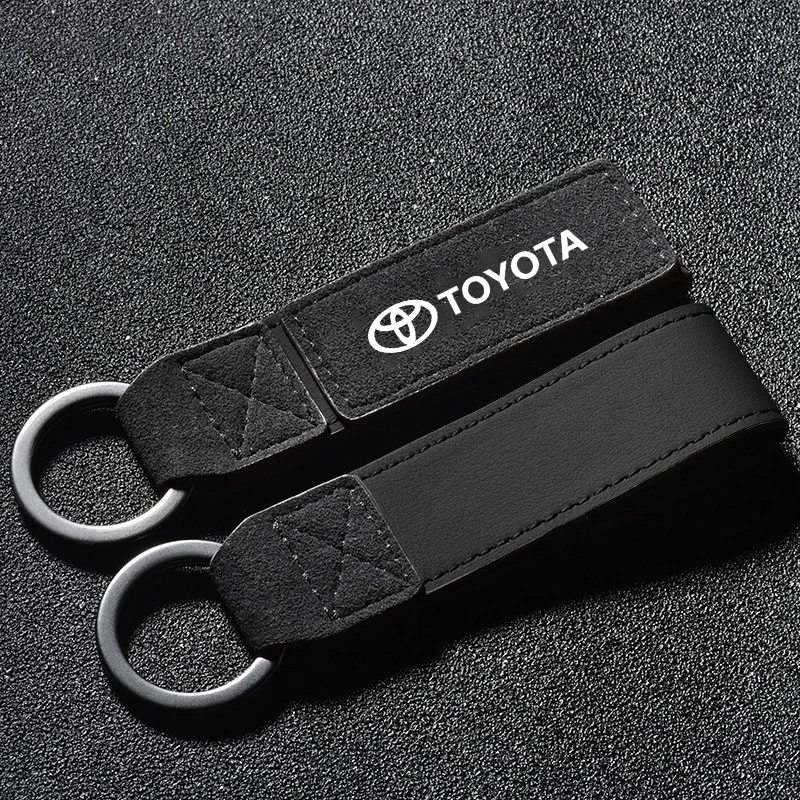 Car Suede Keychain Keyring Key Chains Lanyard Gifts Key Chain For Toyota Prius Corolla Rav4 Yaris Verso Camry Hilux Auris