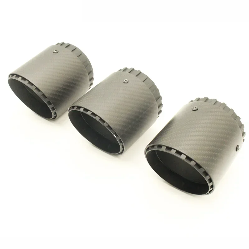 Universal Carbon Fiber Tail Throat For Various Models 304 Stainless Steel Exhaust Pipe Car Exhaust System