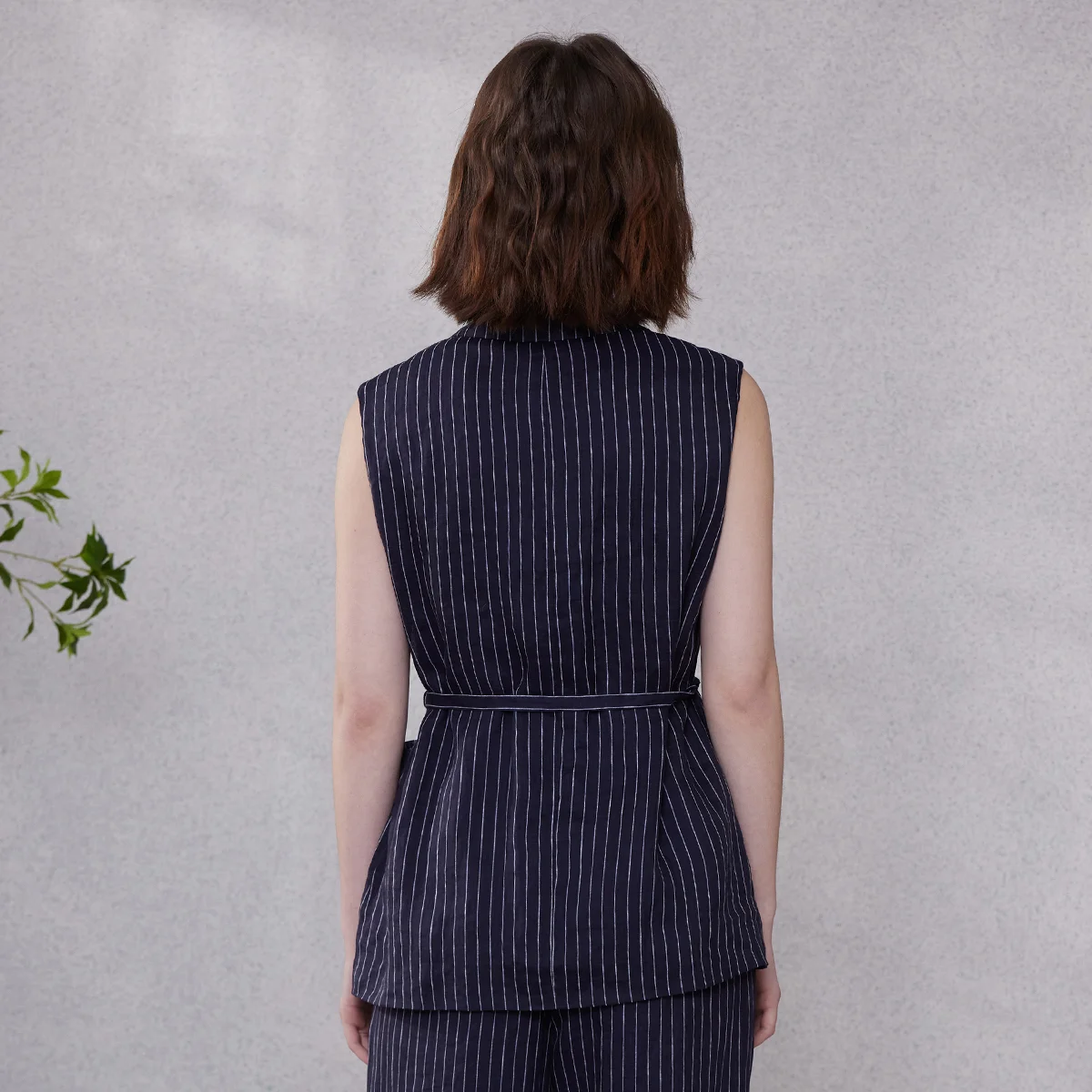 K2090L Dames 100% Ramee Casual Vest Middellang Comfortabel Modieus Licht Luxe Dameskleding