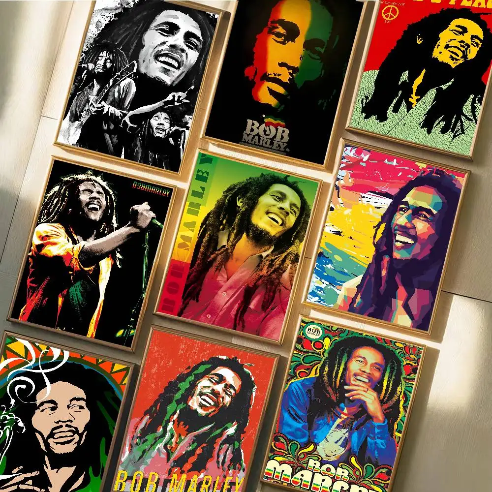 Keep Calm And Smoke Weed Bob Marley Poster Art With Prints Home Bedroom Living Room Decoration Gift