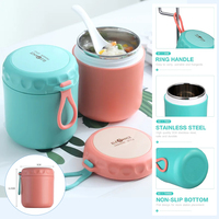 Stainless Steel Vaccum Cup Soup Lunch Box Storage Warmer With Spoon Food Thermal Jar Insulated Soup Thermos Containers Cooler