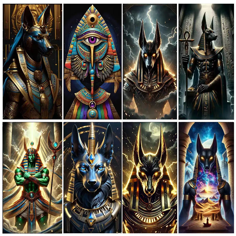 Osiris The Divine, Anubis Egypt Large Diamond Painting Diy Full Square Round Eye of Horus Diamond Mosaic Embroidery Cross stitch