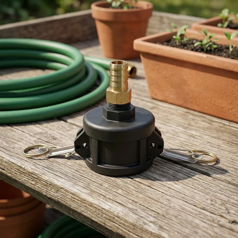 For IBC Tote Tank Adapter Converts 2 inch Opening to 3/4 inch NPT Thread for Use with Water Storage Tanks and Irrigation Lines