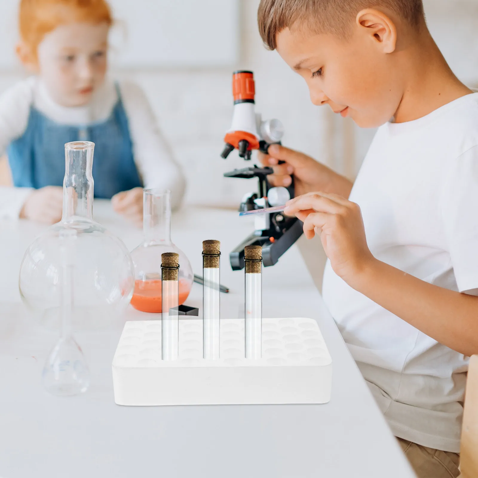Centrifuge Tube Rack Foam Base 50 Holes Test Tube Holder Sampling Test Tubes Organizer Laboratory Storage Sampling Tubes Rack