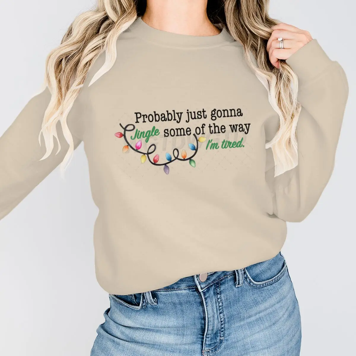 شعبية ربما فقط سست جلجل بعض الطريق بلوزات النساء عيد الميلاد البلوز طويلة الأكمام طاقم الرقبة عيد الميلاد البلوفرات #4