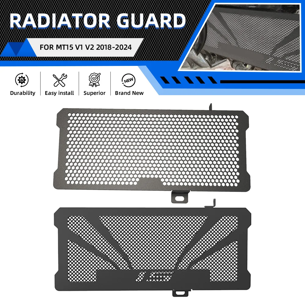 

For Yamaha MT-15 V1 & V2 M-SLAZ 150 2018-2019-2020-2021-2022-2023-2024 Motorcycle Radiator Guard Grille Cover Protector Shell