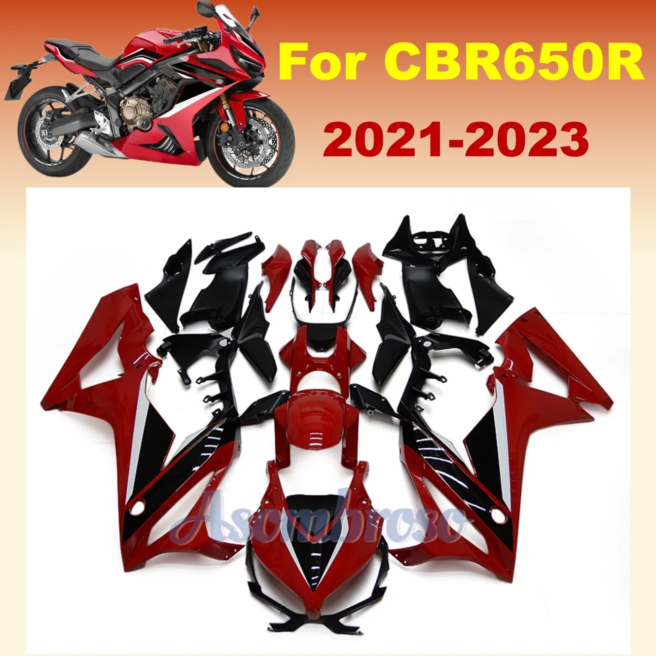 Red black Fairing kit fit for CBR650R 2019 2020 2021 2022 2023 CBR 650 19 20 21 22 23  Motorcycle Accessories Bodywork