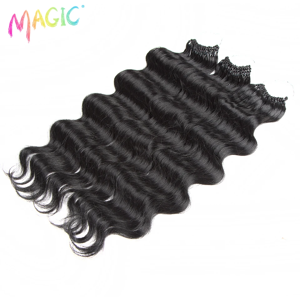 Magic Body Wave Crochet Hair 22Inch Soft Long Synthetic Hair Goddess Braids Natural Wavy Ombre 613 Blonde Hair Extensions