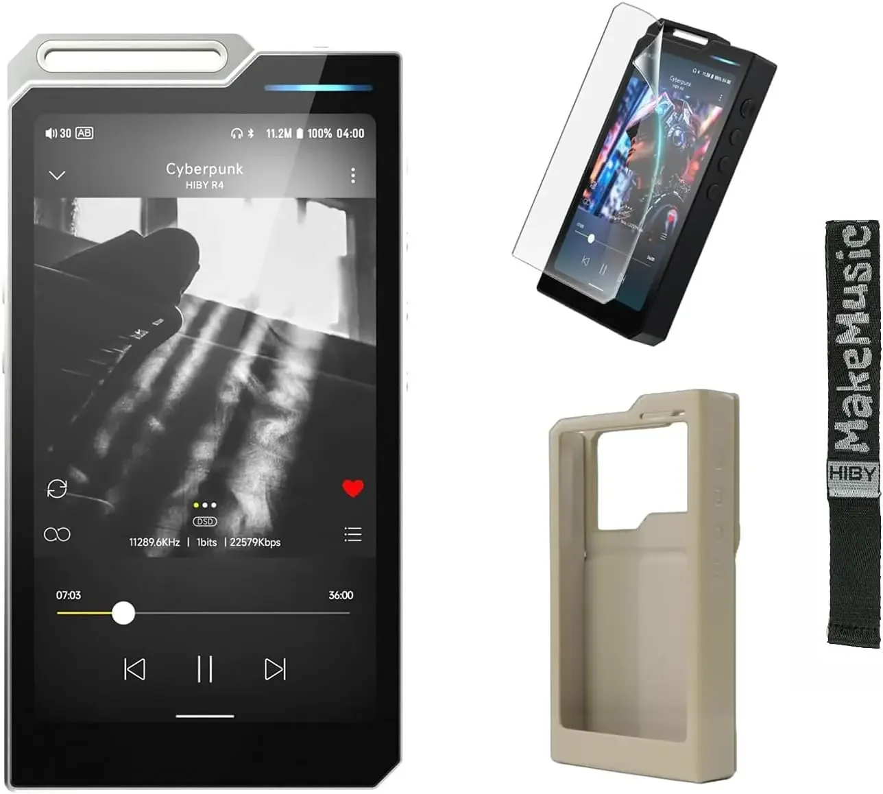 

R4 mp3 mp4 Players & Accessories Set（Silver ）
