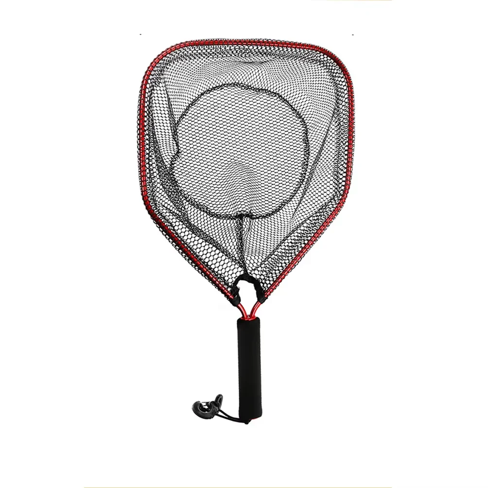 

SANLIKE Fishing Net Durable rubber-coated mesh EVA handle with elasticated tether for easy catch and release Fishing Accessories