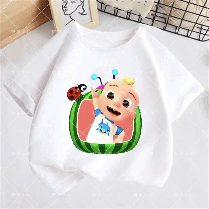 Toddler Stitch Boy Tops Baby Bus Euro 2024 Kids Clothes Birthday Present Children\'s Clothing Watermelon T-shirts for Children