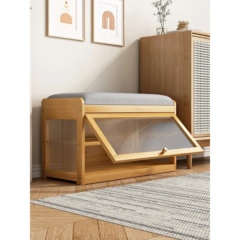 

Shoe Changing Stool for Home Bench Stool for Home Use Can Sit Shoe Cabinet for Door Sitting Stool Integrated Shoe Rack