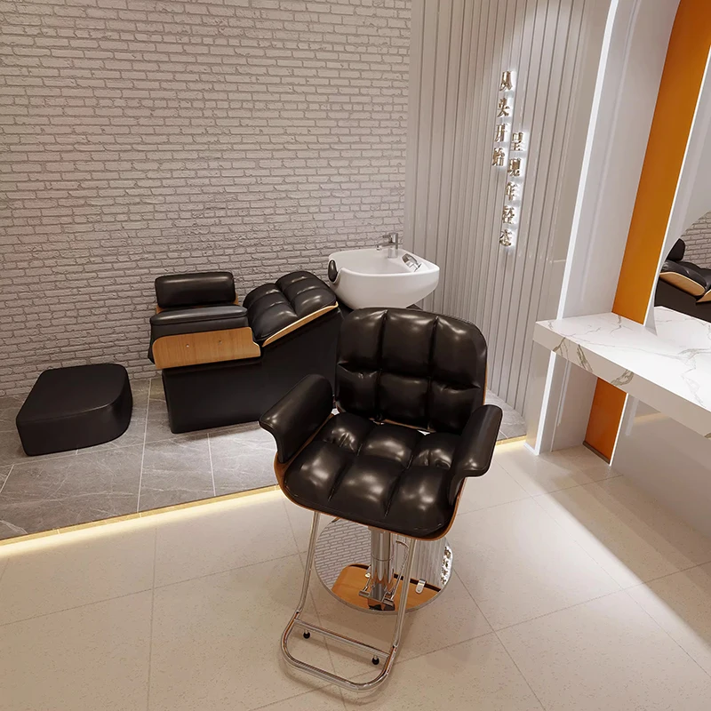 

Nordic Originality Barber Chairs Modern Fashion Swivel Perm Barber Chairs Hair Dyeing Salon Furniture Silla De Barberia FYBC