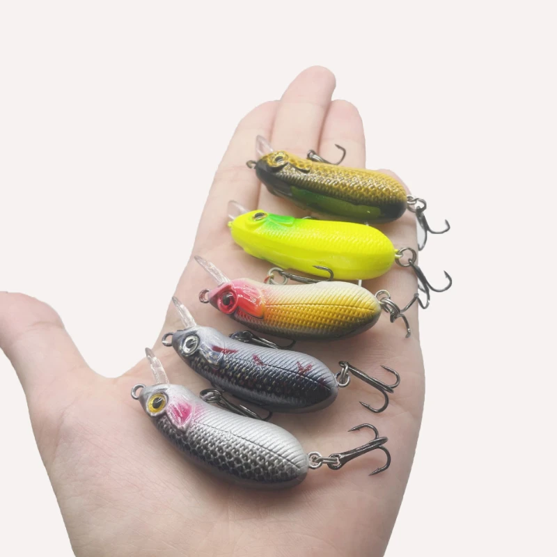 1PCS Minnow CC50 Freshwater Rock Chubby Bass Imitation Hard Bait Fish Lures