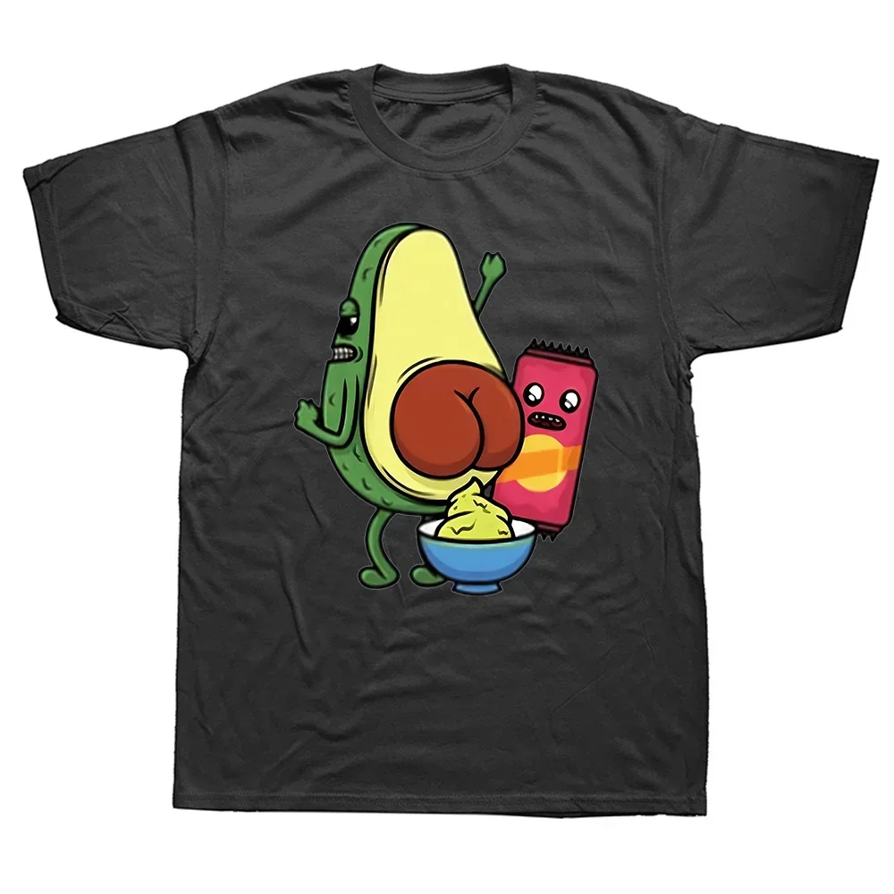 Pooping Manufacturing Avocado Vegan Lover Printed T Shirts Men Breathable Tees Summer Cotton Tshirt Hip Hop Loose T-Shirt