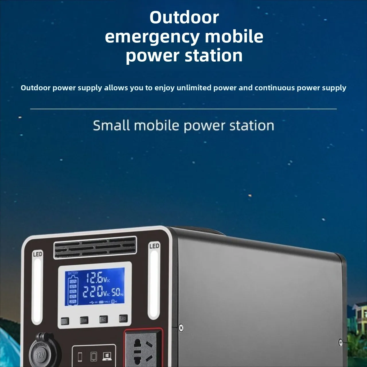 

Портативная электростанция SOLARPLAY 2400 Вт (пик 4800 Вт), аварийный резервный источник питания 2160 Втч, мощный источник питания для дома и улицы, отключение электроэнергии