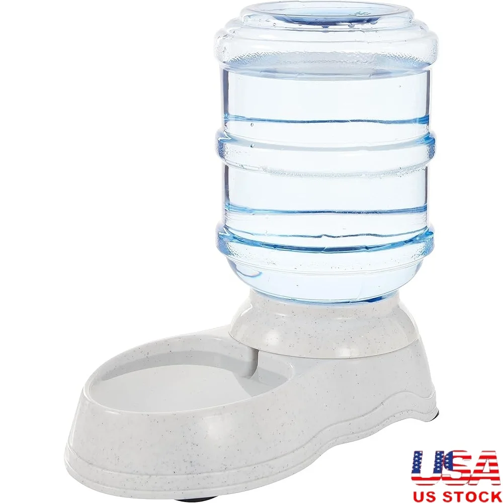 

Gravity Pet Water Dispenser Cats and Dogs 1 Gallon Capacity Adjustable Height Non Skid Base Easy Fill Hand Wash Durable Design