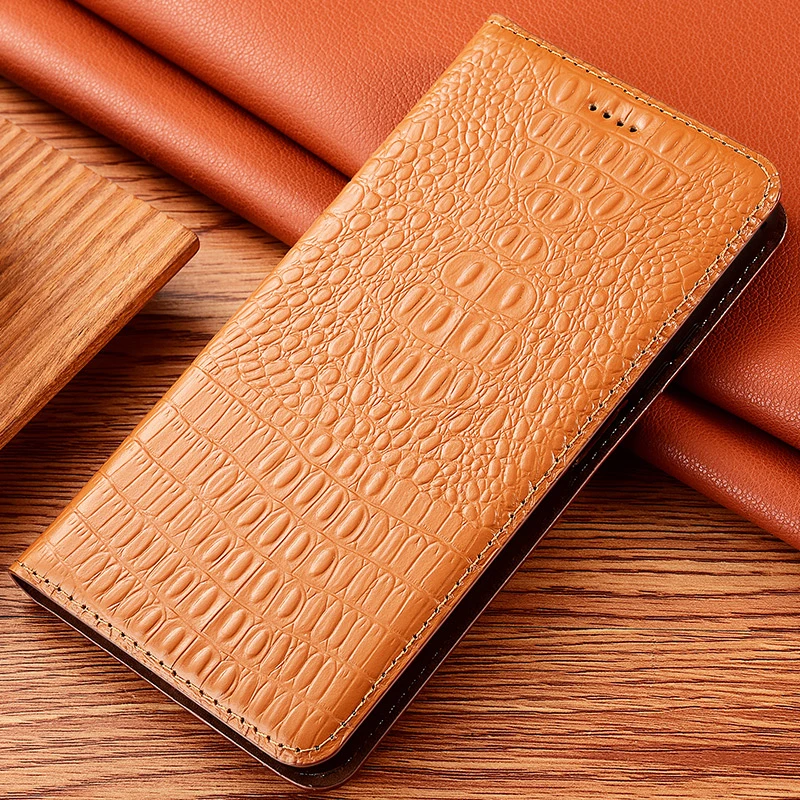 

Luxury Genuine Leather Case For iPhone 16 Pro Max 13 12 11 14 15 Pro Max 16 Plus Little Crocodile Back Wallet Flip Cover