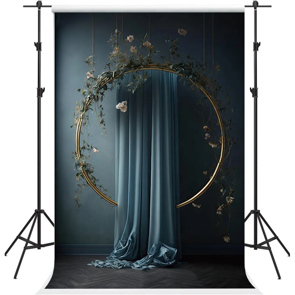 Mehofond Photography Background Wreath Swing Curtain Flowers Wedding Party Pregnant Woman Portrait Decor Backdrop Photo Studio