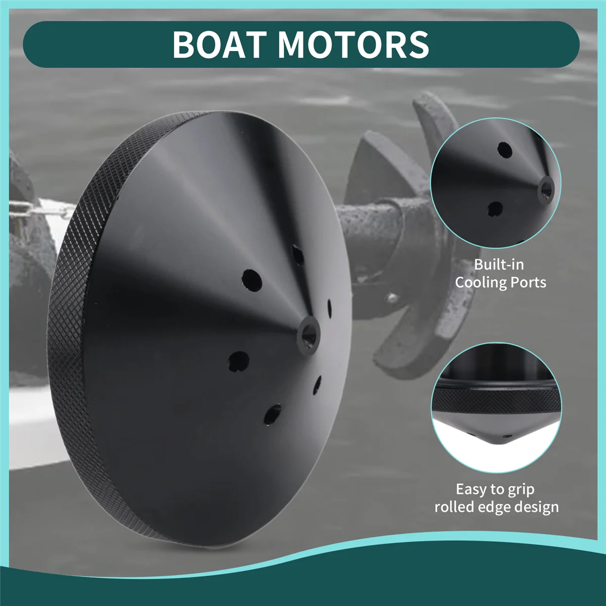 Eliminator Trolling Motor Prop Nut for MinnKota 35-70Lb Models (GFEL-MKS-BK-DP)—L49A