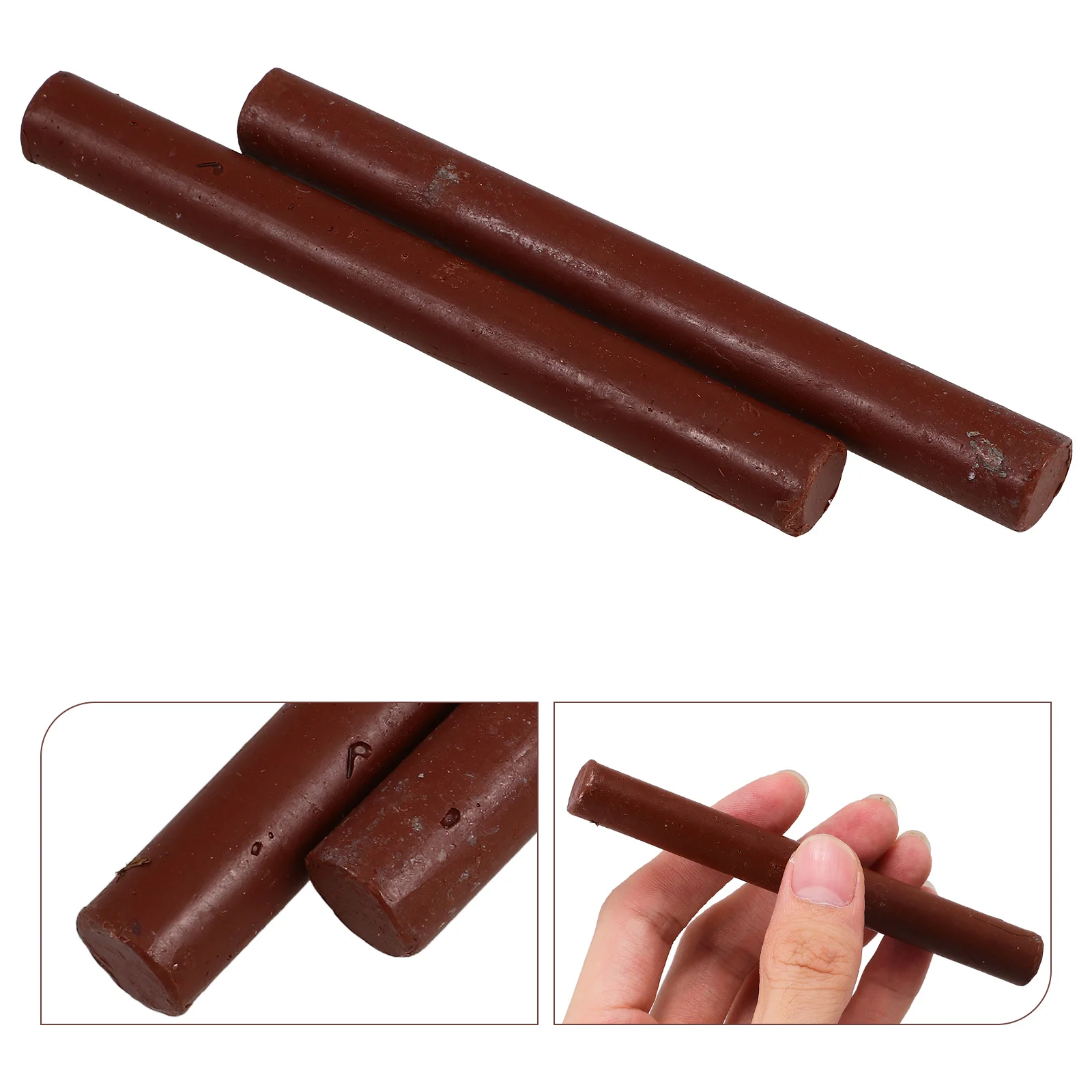 

2Pcs Furniture Repair Pen Wood Wax Filling Stick Dark Brown Scratch Rejuvenate Marker Wood Repair Crayons for Cabinets Bookcases