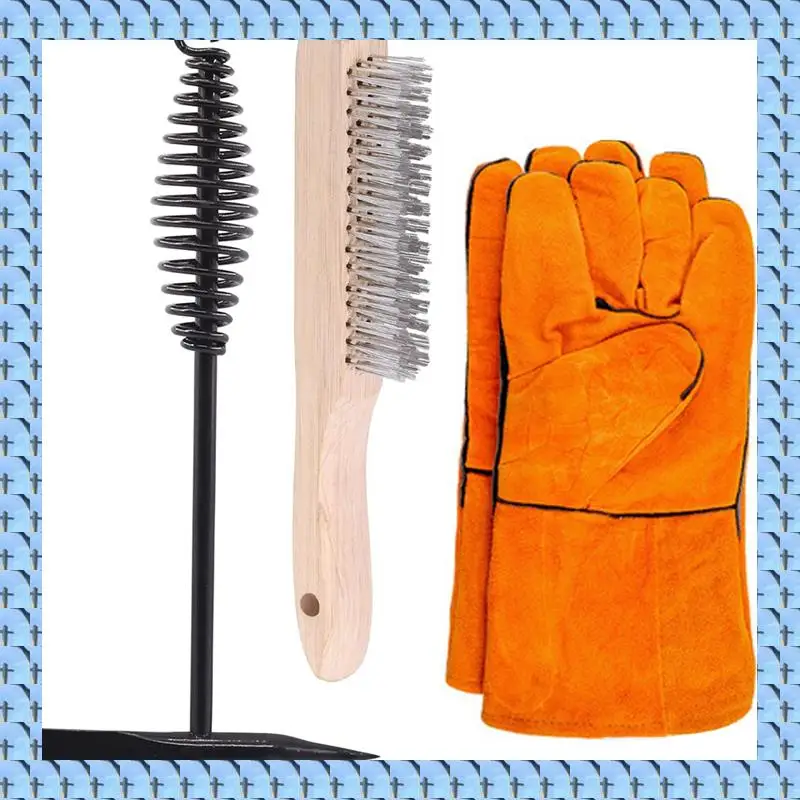 

NOCM 4 шт. инструмент для удаления сварочного шлака: сварочный отбойный молоток с винтовой пружинной ручкой и проволочной щеткой с парой сварочных перчаток