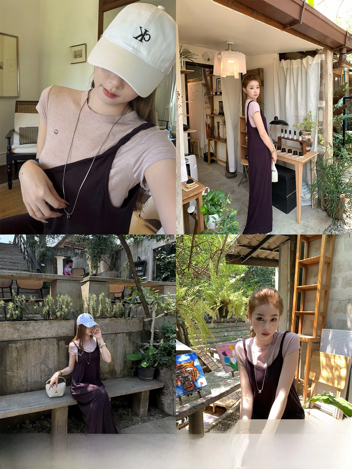 

Iris Lumina Casual Sleeveless Set Elegant Strap Dress Lazy Leisure Two-Piece Set Fashionable Leisure Style round Neck T-Shirt