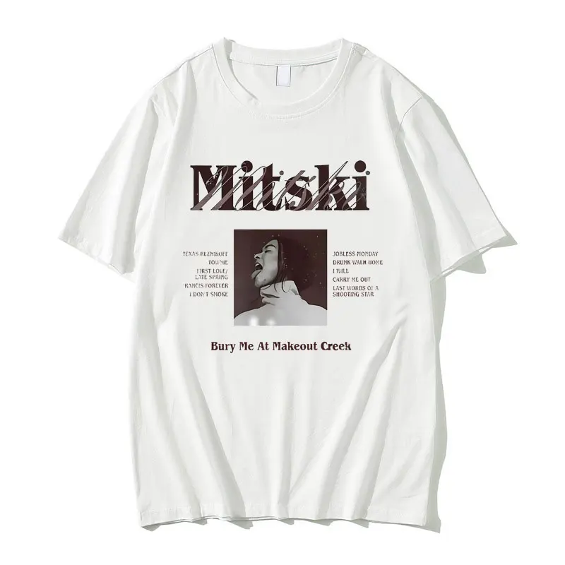 

Mitski Album Print T-shirt Men Women's Fashion Oversized Streetwear Male Vintage Casual T Shirts Unisex Soft Cotton Tshirt Tops