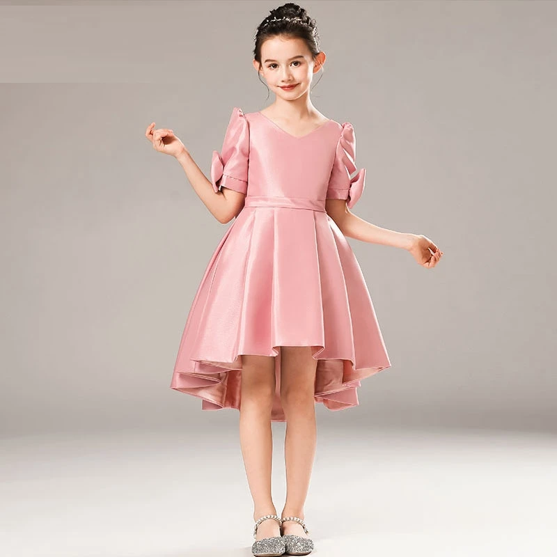 Child Model Catwalk Birthday Party Evening Bubble Sleeve Flower Girl Dress Skirt Princess Pengpeng Gown