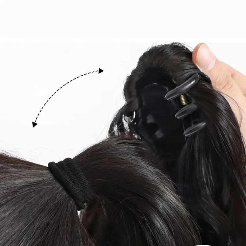 الاصطناعية قصيرة شعر مستعار مجعد ذيل حصان 12 بوصة مخلب كليب في ذيل حصان الشعر التمديد لطيف هيربيسي شعر مستعار للنساء ذيل حصان الاصطناعية