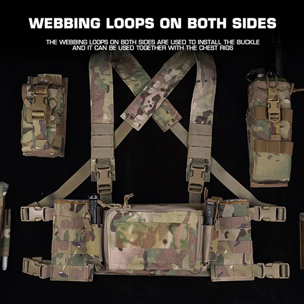 DulChest Rig-Panneau d'entrée latéral florax, une paire pour D3CRM, D3CRX, D3CH, SEP, accessoires MOLLE, crochet G en expansion, équipement Airsoft