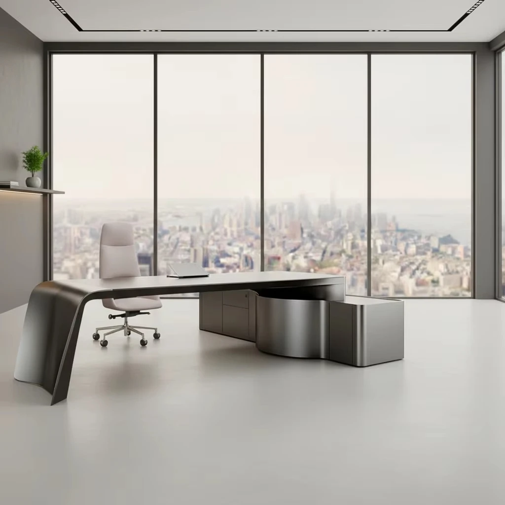 Modern Office Computer Executive l Shaped Table Teacher boss Manager Work Ceo Luxury Station Desks Set Furniture Customization