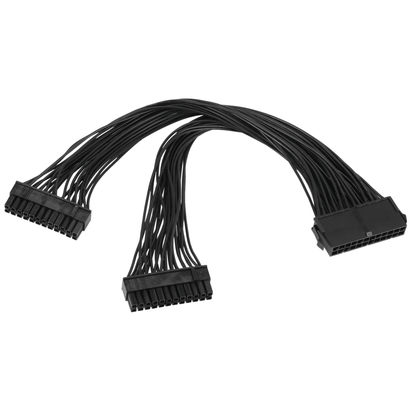 ATX 24Pin 1 to 2 Port Power Supply Extension Cable PSU Male to Female Splitter 24PIN Extension Cable