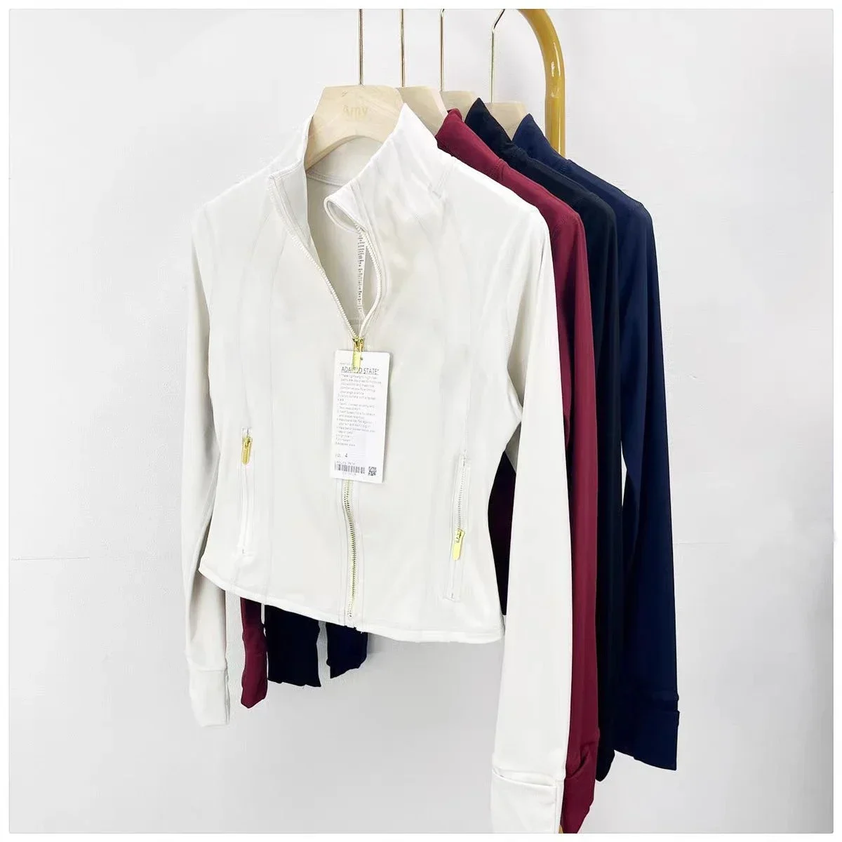 

Lemon Women Cropped Define Jacket Spring and Autumn Tight-fitting Thin Sportswear Training Running Gym Yoga Cardigan Jacket Coat