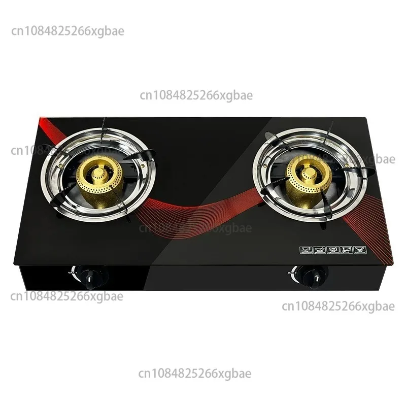 

Household Hotel Gas Stove New Design Black Tempered Glass Blue Flame 5cm Electronic Kitchen Cooking Appliance