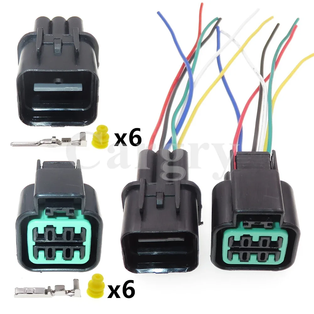 1 Set 6P Car KUM Type Oxygen Sensor Wire Cable Connector PB621-06020 PB625-06027 AC Assembly Auto Sealed Socket For KIA Hyundai